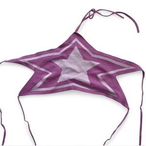 Fuchsia Pink Star Halter Top